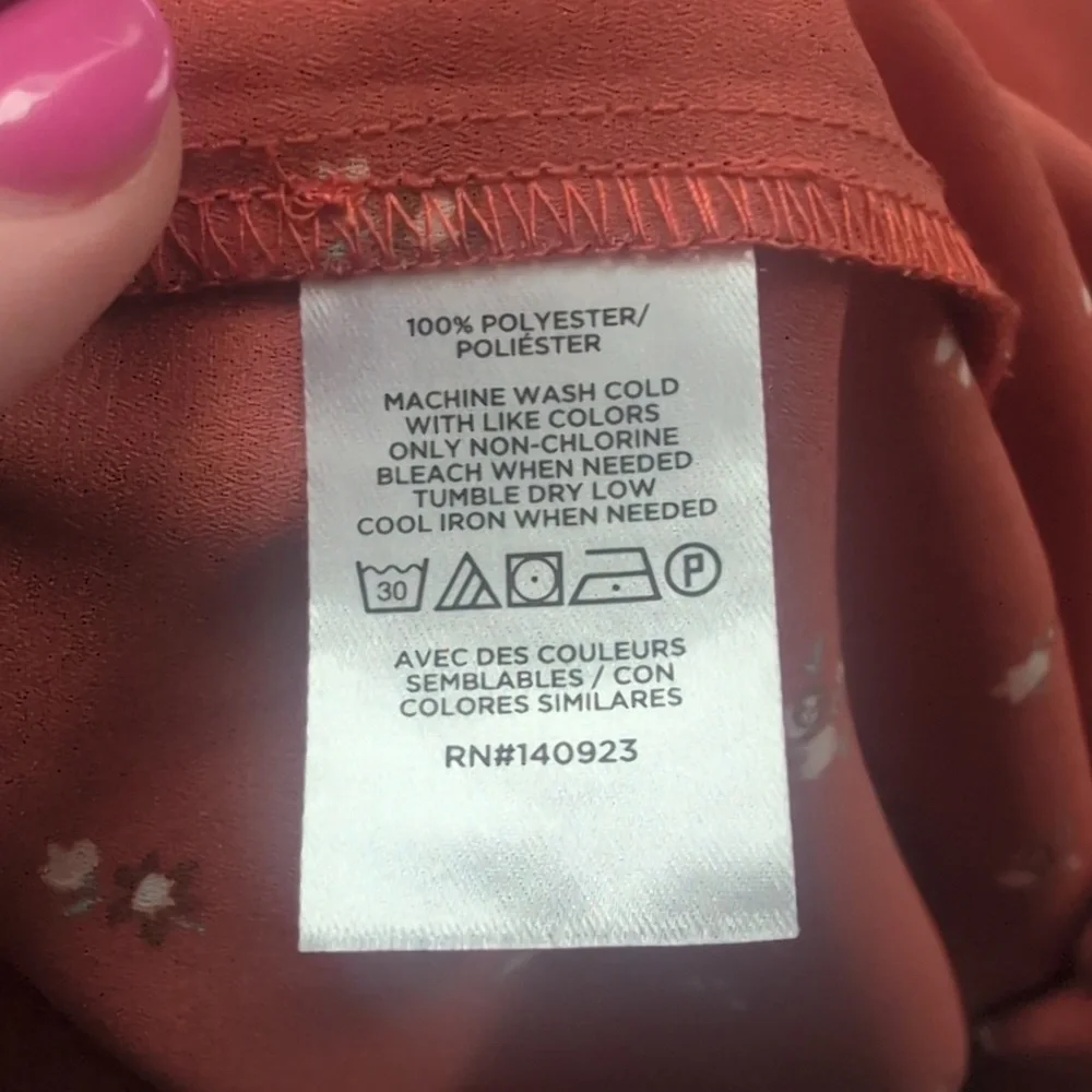 Loft Sleeveless Orange Button Down Blouse - Picture 4 of 4